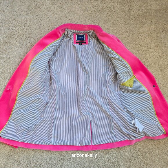 NWOT J. Crew Parke Velvet Blazer HOT PINK "Bright Begonia" - Picture 8 of 14